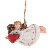 Ornament brad Craciun Ingeras polirasina multicolora 7x1x5 cm