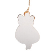 Ornament brad Craciun Ingeras polirasina multicolora 4x1x7 cm