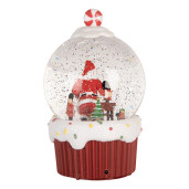 Decoratiune Craciun muzicala polirasina cu led  Ø 12x20 cm