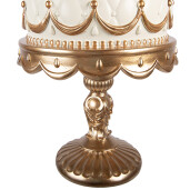 Decoratiune Tort polirasina bej aurie Ø 19x38 cm