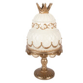 Decoratiune Tort polirasina bej aurie Ø 19x38 cm