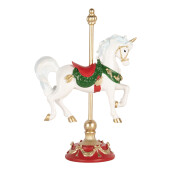 Figurina Calut Craciun polirasina multicolora 16x8x22 cm
