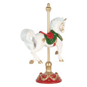 Figurina Calut Craciun polirasina multicolora 16x8x22 cm
