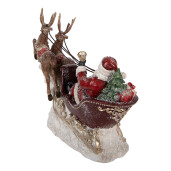Figurina Mos Craciun si Craciunita polirasina multicolora 42x14x36 cm