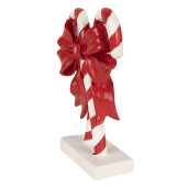 Decoratiune Craciun Acadele polirasina rosie alba 12x5x16 cm