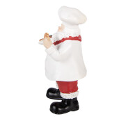 Figurina Mos Craciun Bucatar polirasina multicolora 11x8x18 cm