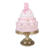 Decoratiune Tort polirasina multicolora Ø 19x33 cm