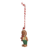 Ornament brad Craciun Turta Dulce polirasina multicolora 3x1x6 cm