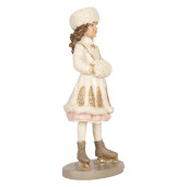 Figurina Craciun Fetita polirasina multicolora 8x7x18 cm