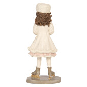Figurina Craciun Fetita polirasina multicolora 8x7x18 cm