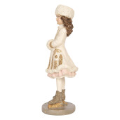 Figurina Craciun Fetita polirasina multicolora 8x7x18 cm