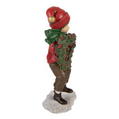 Figurina Craciun Baietel polirasina multicolora 10x6x19 cm