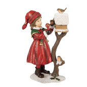 Figurina Craciun Baietel polirasina multicolora 13x7x19 cm