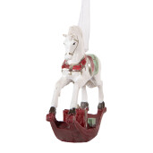 Ornament brad Craciun Calut polirasina multicolora 9x2x10 cm