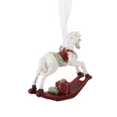 Ornament brad Craciun Calut polirasina multicolora 9x2x10 cm
