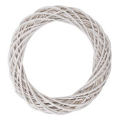 Coronita ratan alb Ø 50x9 cm