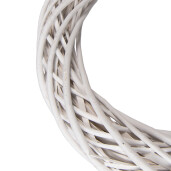 Coronita ratan alb Ø 50x9 cm