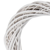 Coronita ratan alb Ø 40x7 cm