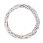 Coronita alb ratan Ø 30x4 cm