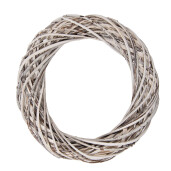 Coronita ratan alba decorativa Ø 30x6 cm