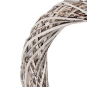 Coronita ratan alba decorativa Ø 30x6 cm