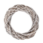 Coronita ratan alb decorativa Ø 20x4 cm