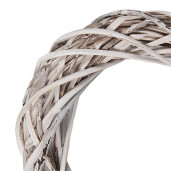 Coronita ratan alb decorativa Ø 20x4 cm