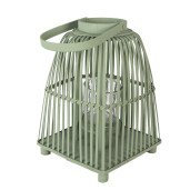 Felinar ratan verde sticla 24x24x36 cm