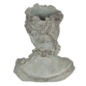 Ghiveci din ceramica crem Statueta 24 cm x 16 cm x 29 h