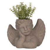 Ghiveci flori piatra gri Inger 23x13x17 cm