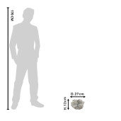 Ghiveci flori piatra gri 27x12 cm