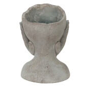 Ghiveci flori ceramica gri 16x16x22 cm