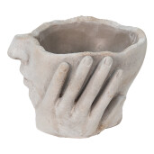 Ghiveci flori ceramica gri 18x18x13 cm