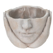 Ghiveci flori ceramica gri 18x18x13 cm