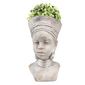 Ghiveci flori ceramica bej Women 16x15x29 cm