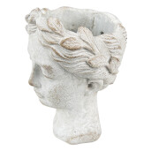 Ghiveci flori piatra gri Femeie 11x11x17 cm