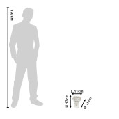 Ghiveci flori piatra gri Femeie 11x11x17 cm