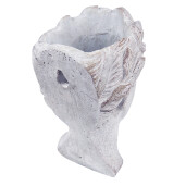 Ghiveci flori piatra gri Femeie 17x13x21 cm