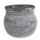 Ghiveci flori piatra gri 32x29 cm