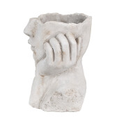 Ghiveci flori piatra gri Femeie 20x17x22 cm