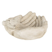 Hranitoare pasari piatra bej 23x21x9 cm