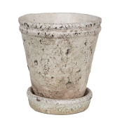 Ghiveci flori piatra bej Grop 13x14 cm