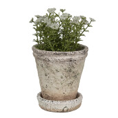 Ghiveci flori piatra bej 11x12 cm