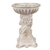 Figurina Inger cu suport ghiveci piatra alba aurie 18x15x23 cm