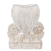 Ghiveci flori piatra alba aurie Ingeri 23x13x25 cm