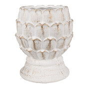 Ghiveci flori piatra alba aurie 15x18 cm