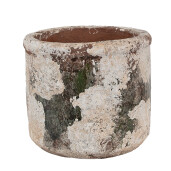 Ghiveci flori piatra bej verde 17x15 cm
