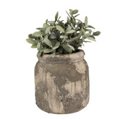 Ghiveci flori teracota gri bej 14x13 cm
