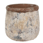 Ghiveci flori teracota bej maro 18x17 cm