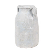 Vaza flori teracota gri 15x12x20 cm